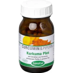 Sanatur Kurkuma Plus Curcumin & Piperin Kapseln, 180 St> Kurkuma Kapseln