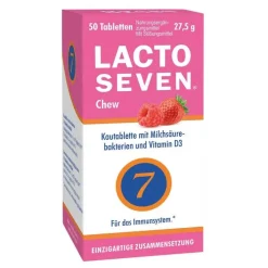 Lacto Seven Chew laktose-, gluten-, zuckerfreie Kautabletten, 50 St> Bakterienkulturen