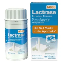 Lactrase 6.000 FCC Tabletten Klickspender Nachfüllpackung, 480 St> Laktase