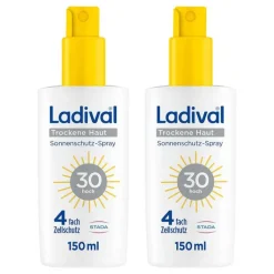 Ladival trockene Haut Sonnenschutz-Spray LSF 30 , 2x150 ml