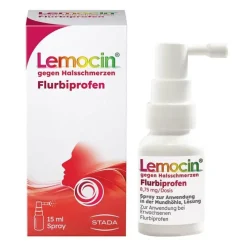 Lemocin Flurbiprofen 8,75mg / Dosis Spray zur Anwendung in der Mundhöhle, 15 ml> Halsschmerztabletten