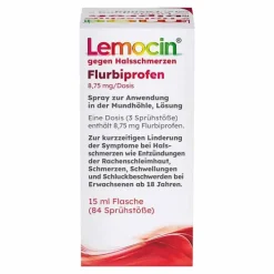 Lemocin Flurbiprofen 8,75mg / Dosis Spray zur Anwendung in der Mundhöhle, 15 ml> Halsschmerztabletten