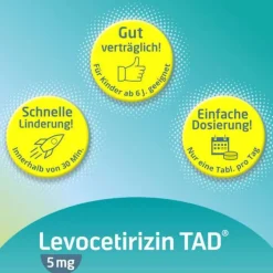 TAD Levocetirizin ® 5 mg Filmtabletten, 20 St><noscript><img width=