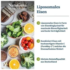 Natugena Liposomales Eisen + Vitamin C vegan Kapseln, 60 St> Vitamin C (Ascorbinsäure)