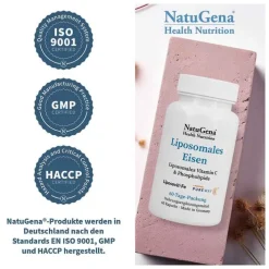 Natugena Liposomales Eisen + Vitamin C vegan Kapseln, 60 St><noscript><img width=