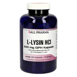 Hecht Pharma L-Lysin 500 mg GPH Kapseln, 360 St> Aminosäuren