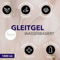 Loovara Long Night Stand Gleitgel mit Aloe Vera, 1 l><noscript><img width=