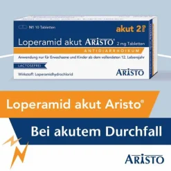 Loperamid akut Aristo® 2 mg Tabletten, 10 St