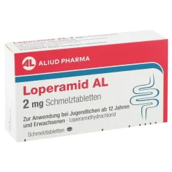 Aliud Pharma Loperamid AL 2 mg Schmelztabletten, 12 St> Mittel Gegen Durchfall & Erbrechen|Durchfallmittel