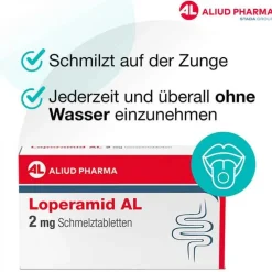 Aliud Pharma Loperamid AL 2 mg Schmelztabletten, 6 St><noscript><img width=