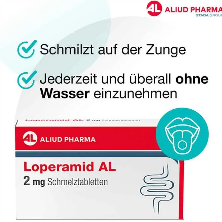 Aliud Pharma Loperamid AL 2 mg Schmelztabletten, 6 St> Mittel Gegen Durchfall & Erbrechen|Durchfallmittel
