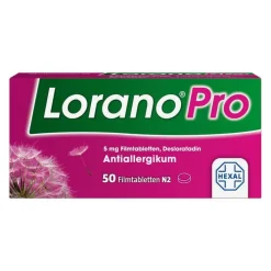 Lorano Pro 5 mg Filmtabletten, 50 St> Desloratadin|Allergie Tabletten