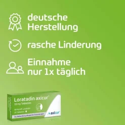 axicur Loratadin ® 10 mg Tabletten, 50 St><noscript><img width=