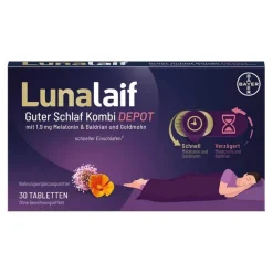 Lunalaif Guter Schlaf Kombi Depot Tabletten, 30 St> Melatonin Tabletten
