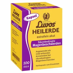 Luvos Heilerde extrafein akut Säurebedingte Magenbeschwerden Kapseln , 100 St