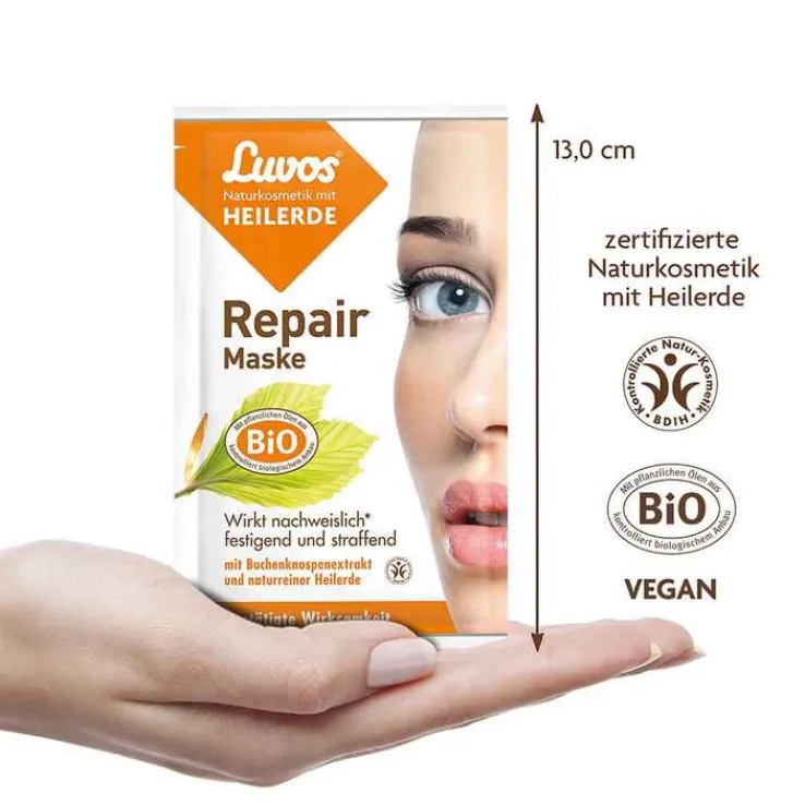 Luvos Naturkosmetik Heilerde Repair Maske, 2X7.5 ml