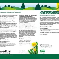 Schoenenberger Löwenzahn Saft HPS, 200 ml> Blasenentzündung Medikamente