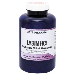 Hecht Pharma Lysin HCL 500 mg GPH Kapseln, 360 St> Aminosäuren