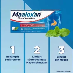 Maaloxan 25 mVal Kautabletten, 50 St