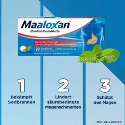 Maaloxan 25 mVal Kautabletten, 20 St> Sodbrennen Medikamente