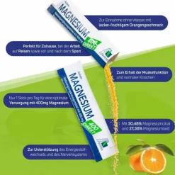 Magnesium 400 direkt Orange Portionssticks, 50X2.1 g