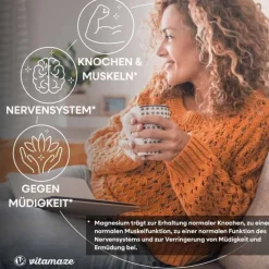 Vitamaze Magnesium Bisglycinat 750 mg vegan Kapseln, 120 St><noscript><img width=
