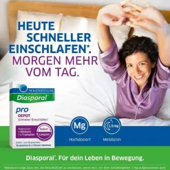 Magnesium Diasporal pro Depot Schneller Einschlafen, 30 St> Melatonin Tabletten