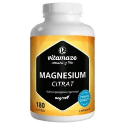 Magnesiumcitrat 360 mg vegan Kapseln, 180 St
