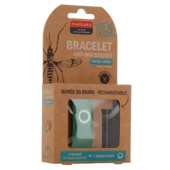 Manouka Mückenschutz Armband Erwachsene grün, 1 St> Zeckenspray|Mückenspray