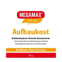 Megamax Aufbaukost Erdbeere Pulver, 30 g