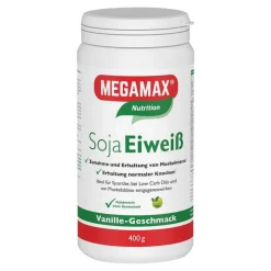 Megamax Soja Eiweiß Vanille Pulver, 400 g> Eiweißpulver