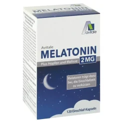 Avitale Melatonin 2 mg plus Hopfen und Melisse Kapseln, 120 St> Melatonin Tabletten