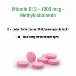 Vitabay Methylcobalamin Vit.B12 Depot 1000 µg vegan Lut., 120 St><noscript><img width=
