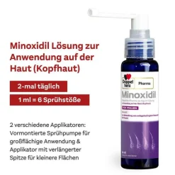 MINOXIDIL DoppelherzPharma 20 mg/ml Lösung für Frauen, 2x180 ml