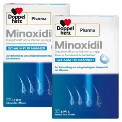 Minoxidil Doppelherzpharma Männer 50 mg / g Schaum, 2x3x60 g