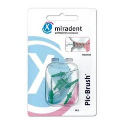Miradent Interdentalbürste Pic-Brush medium grün, 6 St