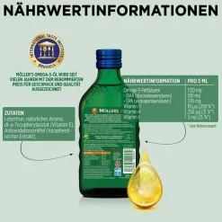 Möller`s Omega-3 Kids Fruchtgeschmack Öl, 250 ml