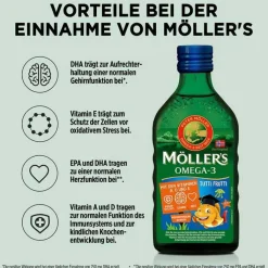 Möller`s Omega-3 Kids Fruchtgeschmack Öl, 250 ml
