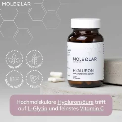 MoleQlar Longevity Hyaluron + Glycin Kapseln, 60 St> Hyaluronsäure