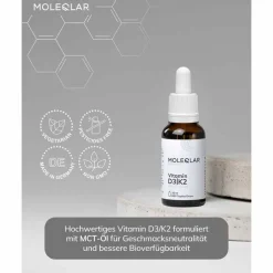 Moleqlar Vitamin D3 / K2 1000 I.E. + 20 µg Tropfen, 20 ml