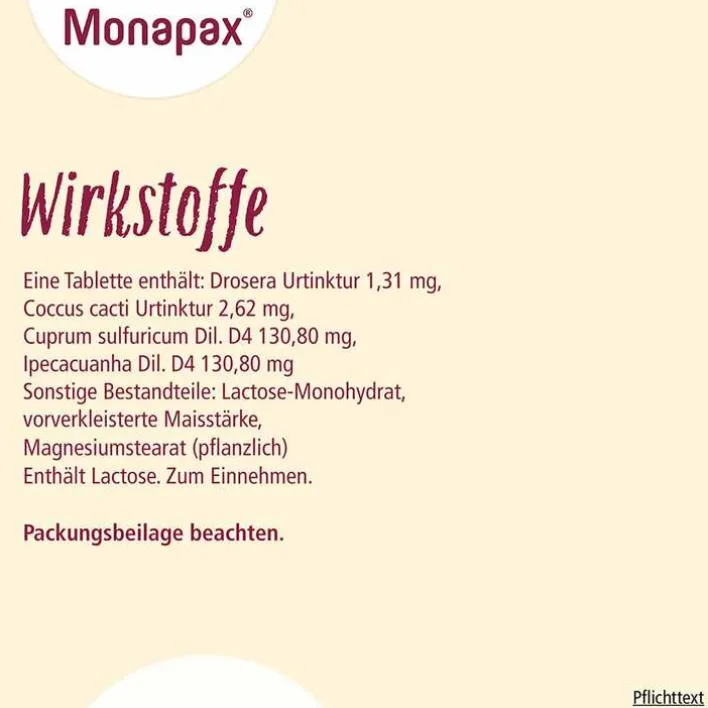Monapax Tabletten, 100 St>Kinder Hustenstiller Kinder|Hustenstiller