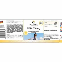 MSM 500 mg Kapseln 180 St., 180 St