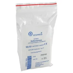 Mullkompressen ES 7,5x7,5 cm unsteril 8-fach, 10 St