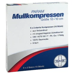 Mullkompressen 10x10 cm 8-fach steril, 5X2 St