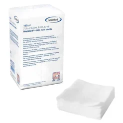 Mullkompressen 7,5x7,5cm 8-f, 100 St> Sterile Kompressen