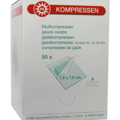 Nobamed Mullkompressen 7,5x7,5cm 8-f, 50X2 St> Sterile Kompressen
