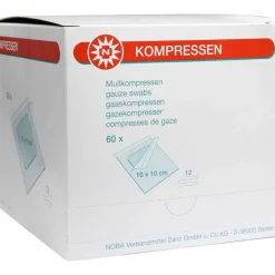 Nobamed Mullkompressen 10x10cm 12-fa, 60 St> Sterile Kompressen