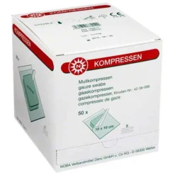 Nobamed Mullkompressen 10x10cm 8-fac, 50X2 St> Sterile Kompressen