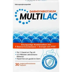 Multilac Synbiotikum magensaftresistent Kapseln, 30 St