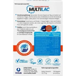Multilac Synbiotikum magensaftresistent Kapseln, 30 St